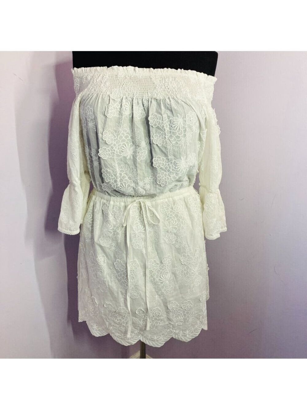 Lace Applique Dress, Excellent, Size L